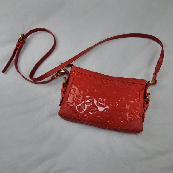 Marc by Marc Jacobs Red Alphabet Crossbody 100% Cow Leather Vintage - Picture 15 of 16